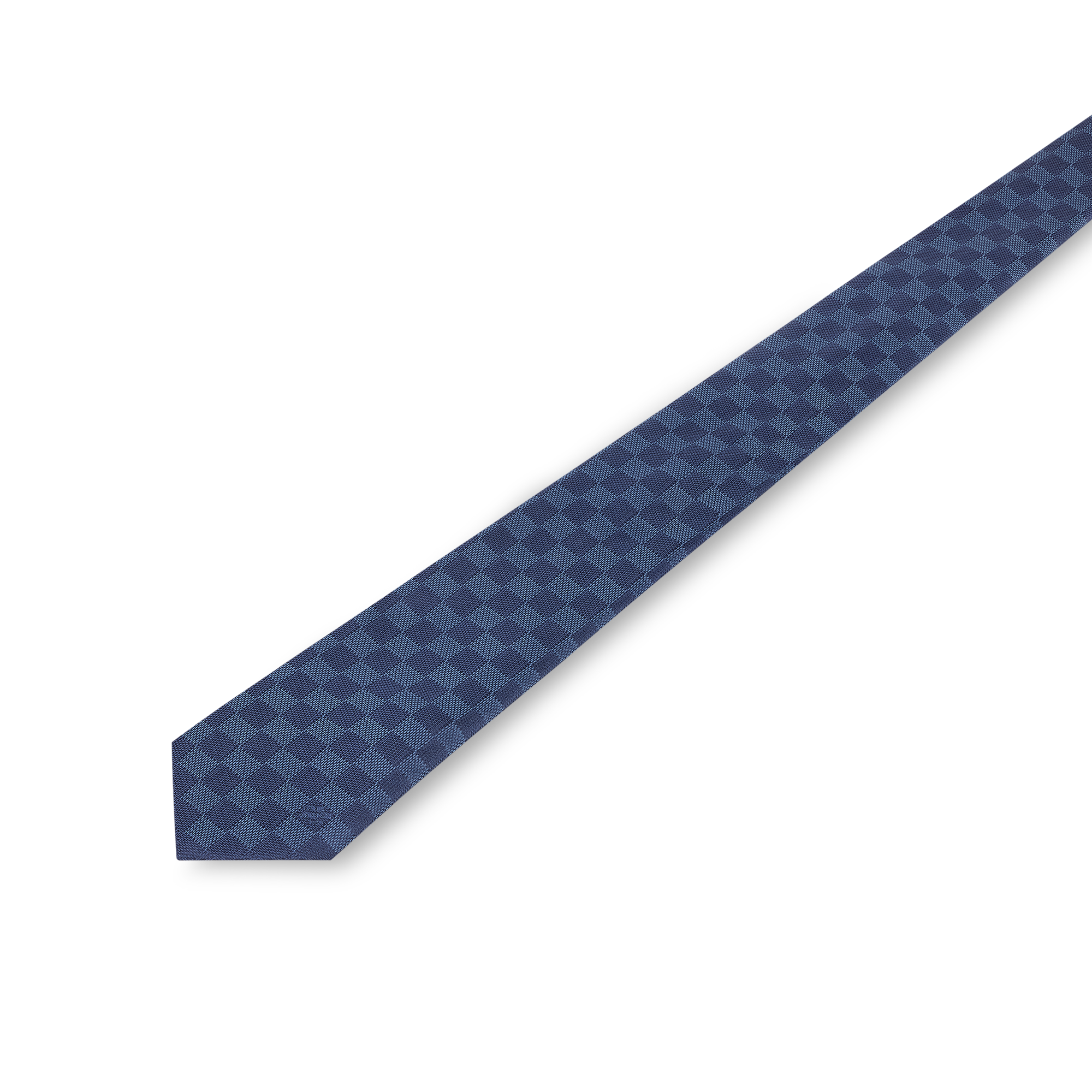 新品 ルイヴィトン ネクタイ SILK MONOGRAM DAMIER NAVY louis-vuitton--